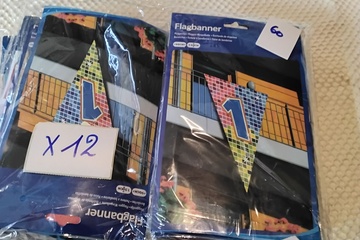 Afbeelding van 12x Vlaggenlijn cijfer 1