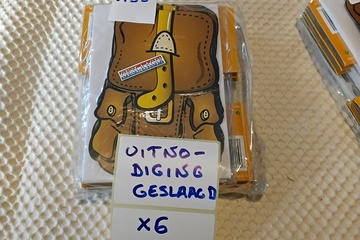 Afbeelding van 6x Uitnodigingskaarten "Hoera geslaagd!"