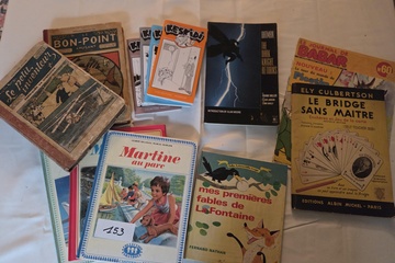 Afbeelding van Kavel diverse Franstalige en Engelstalige lees- en prentenboeken, waaronder Martine au parc, fables de La Fontaine en Batman The Dark Knight Returns – Lot 153