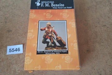 Afbeelding van Miniaturas F. M. Beneito White Metal Cast Model Sargento de Infantería Inglés, Guerra Zulú, 1879