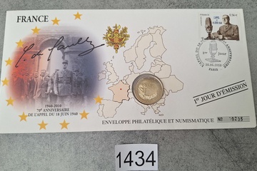 Afbeelding van 2 Euro munt Enveloppe frankrijk