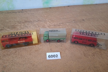Afbeelding van Brekina Automodelle, Mercedes-Benz LKW-Zug 'Kronenbourg' / Opel Blitz / NWF Bus Set (3 stuks), 1:87