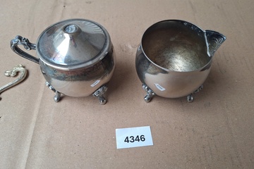 Afbeelding van Leonard melkkan en suikerpot verzilverd