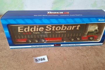 Afbeelding van Saico Truck Transporter, Eddie Stobart Low Loader Trailer, 1:64