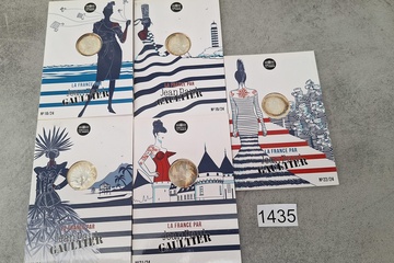 Afbeelding van 10 Euro Zilver Munten frankrijk Jean Paul Gaultier collectie 5 stuks