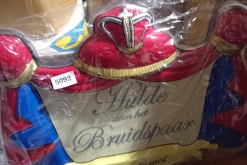 Afbeelding van Hulde aan het bruidspaar bord plastic 12 stuks
