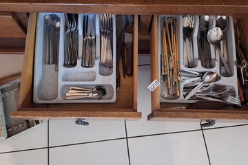 Afbeelding van Inhoud onderste laden kast (2 lades) bestek