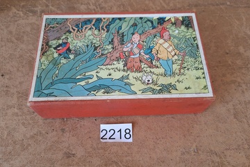 Afbeelding van Originele Houten puzzel Kuifje De Zonnetempel 'Le lombard' gecontroleerd & Compleet