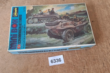 Afbeelding van Hasegawa, Schwimmwagen & Kettenkrad (Mini Box Series No. 13) modelbouwset 1:72