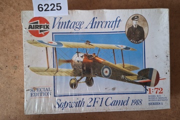 Afbeelding van Airfix, Sopwith 2F1 Camel 1918 Vintage Aircraft modelbouwset (in originele verpakking)