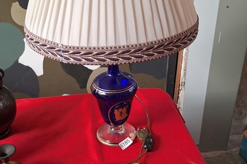 Afbeelding van Tafellamp Kobaltblauw glas Vml. Val Saint Lambert