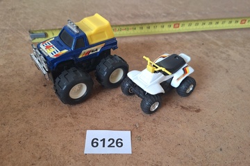 Afbeelding van Monster Truck 4x4 en Quad (set van 2 stuks terreinvoertuigen) – Kunststof
