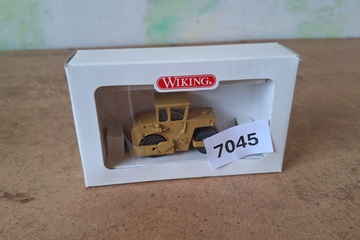 Afbeelding van Wiking Walzenzug / Straatwals (Geel/Bruin) 1:87