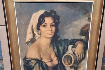 Afbeelding van Zigeunerin met kruik schilderij