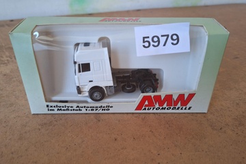 Afbeelding van AMW Automodelle, DAF XF Space Cab Semi-Truck Tractor White, 1:87