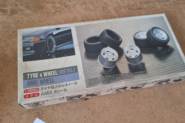 Afbeelding van Fujimi, Tyre & Wheel Metal AMG Wheel Set Accessoires Plastic Bouwpakket, 1:24