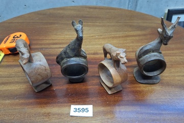 Afbeelding van Serviettehouders hout 4 stuks