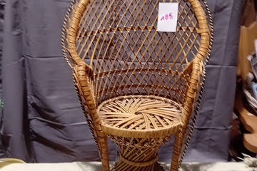 Afbeelding van Rieten deco stoeltje