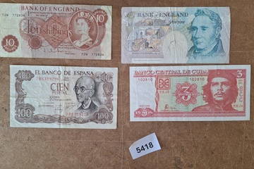 Afbeelding van Oude bankbiljetten oa Five pounds