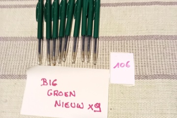 Afbeelding van Balpennen groen 9 stuks