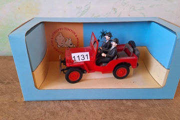 Afbeelding van Hapax rode jeep Willys Jansen en Janssen