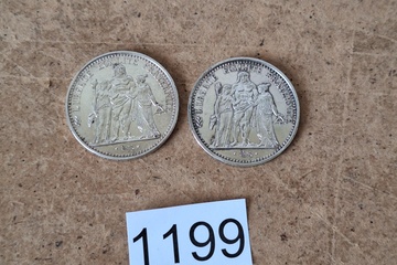 Afbeelding van Zilver munten Frankrijk 10 Francs 2 stuks