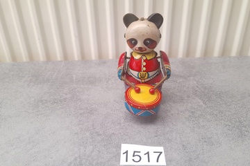 Afbeelding van Blikken speelgoed Panda me trommel