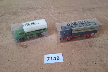 Afbeelding van Brekina Magirus-Deutz & Mercedes-Benz vrachtwagens, set van twee (1:87)