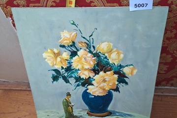 Afbeelding van Bloemen in vaas schilderij