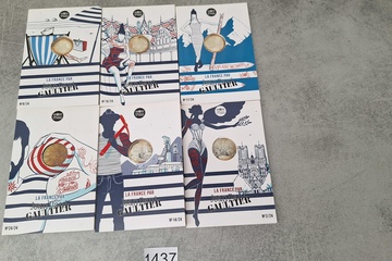 Afbeelding van 10 Euro Zilver Munten frankrijk Jean Paul Gaultier collectie 6 stuks