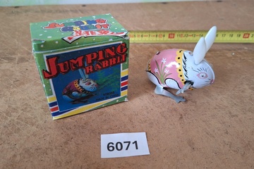 Afbeelding van Springend konijn ("Jumping Rabbit" MS033, opwindbaar, met doos) - Blikken speelgoed