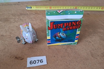 Afbeelding van Springend konijn ("Jumping Rabbit" MS033, opwindbaar, met doos) - Blikken speelgoed