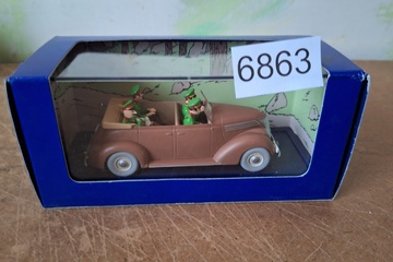 Afbeelding van Met Kuifje in de Auto Modelauto Moulinsart