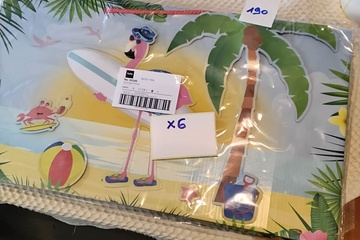 Afbeelding van 6x Flamingo decoratiebord