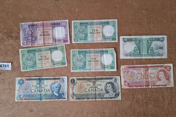 Afbeelding van Oude Bankniljetten Hongkong & canada