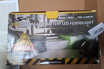 Afbeelding van Mrsafe 10W Chargeable Battery Led Floodlight