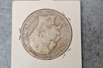 Afbeelding van Zilver Munt Luis-Napoleon Bonaparte  5 Francs
