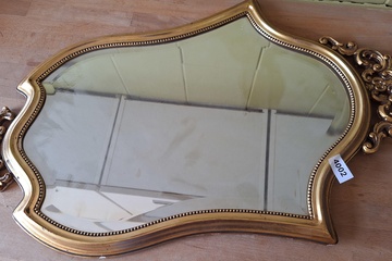 Afbeelding van geslepen spiegel Goudkleur H 70cm * 45 cm B
