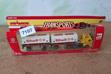 Afbeelding van Majorette Transports Serie 600 Shell tankwagen met aanhanger (1:87)