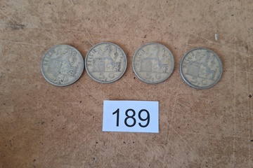 Afbeelding van Zilver munten België 4*50Fr