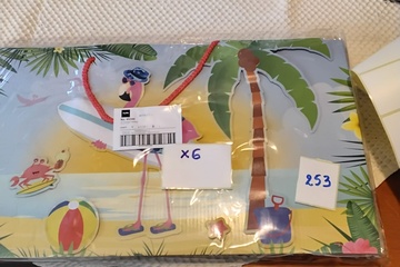 Afbeelding van 6x Flamingo decoratiebord