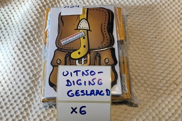Afbeelding van 6x Uitnodigingskaarten "Hoera geslaagd!"