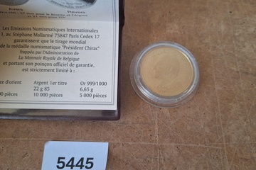 Afbeelding van herdenkingsmunt Frankrijk jacques Chirac