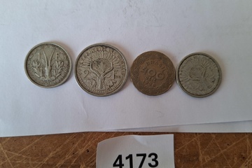 Afbeelding van oude munten Franse Kolonies Afrika ea