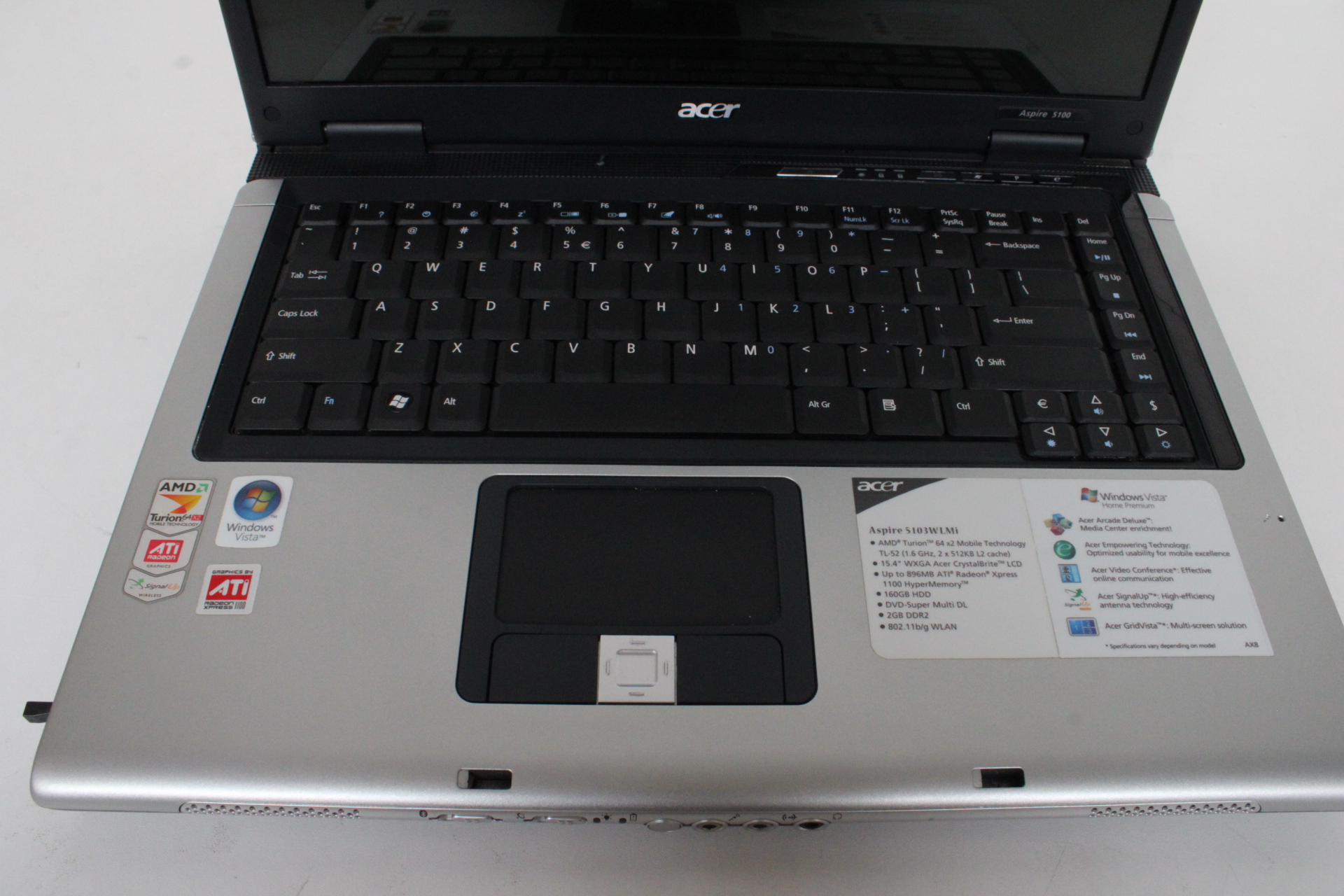 Acer Aspire 5103WLMi grijs/zwart – foto 5 – kavel bij GSD Auctions, Zoeterwoude