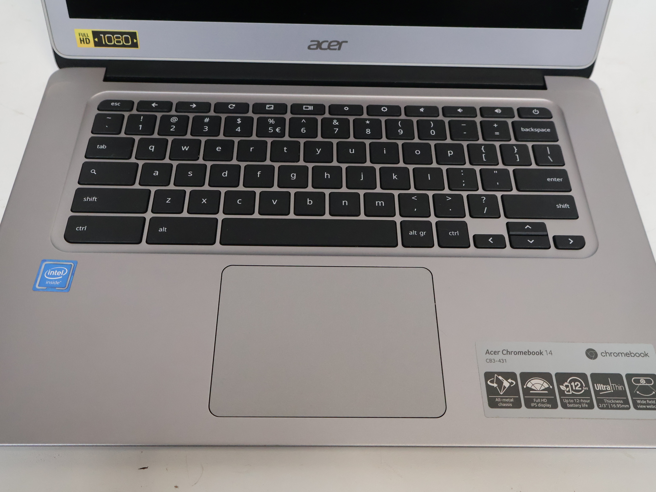Acer Chromebook 14 CB3-431-C5K7 Grijs – foto 5 – kavel bij GSD Auctions, Zoeterwoude