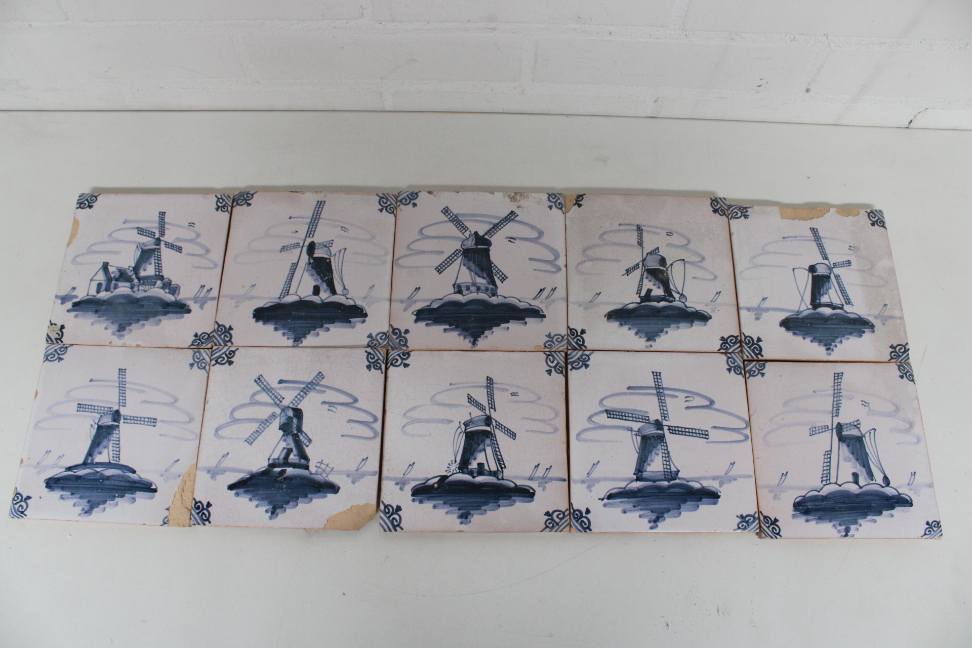 Set Delftsblauwe Wandtegels met Molenmotief – foto 2 – kavel bij GSD Auctions, Zoeterwoude