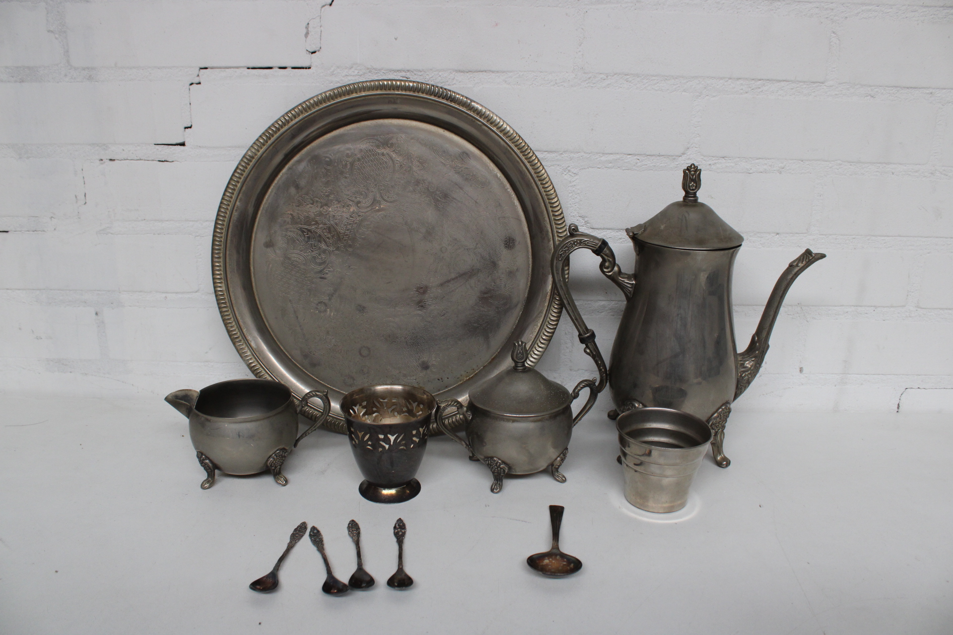Set van vintage zilveren theeservies – foto 2 – kavel bij GSD Auctions, Zoeterwoude