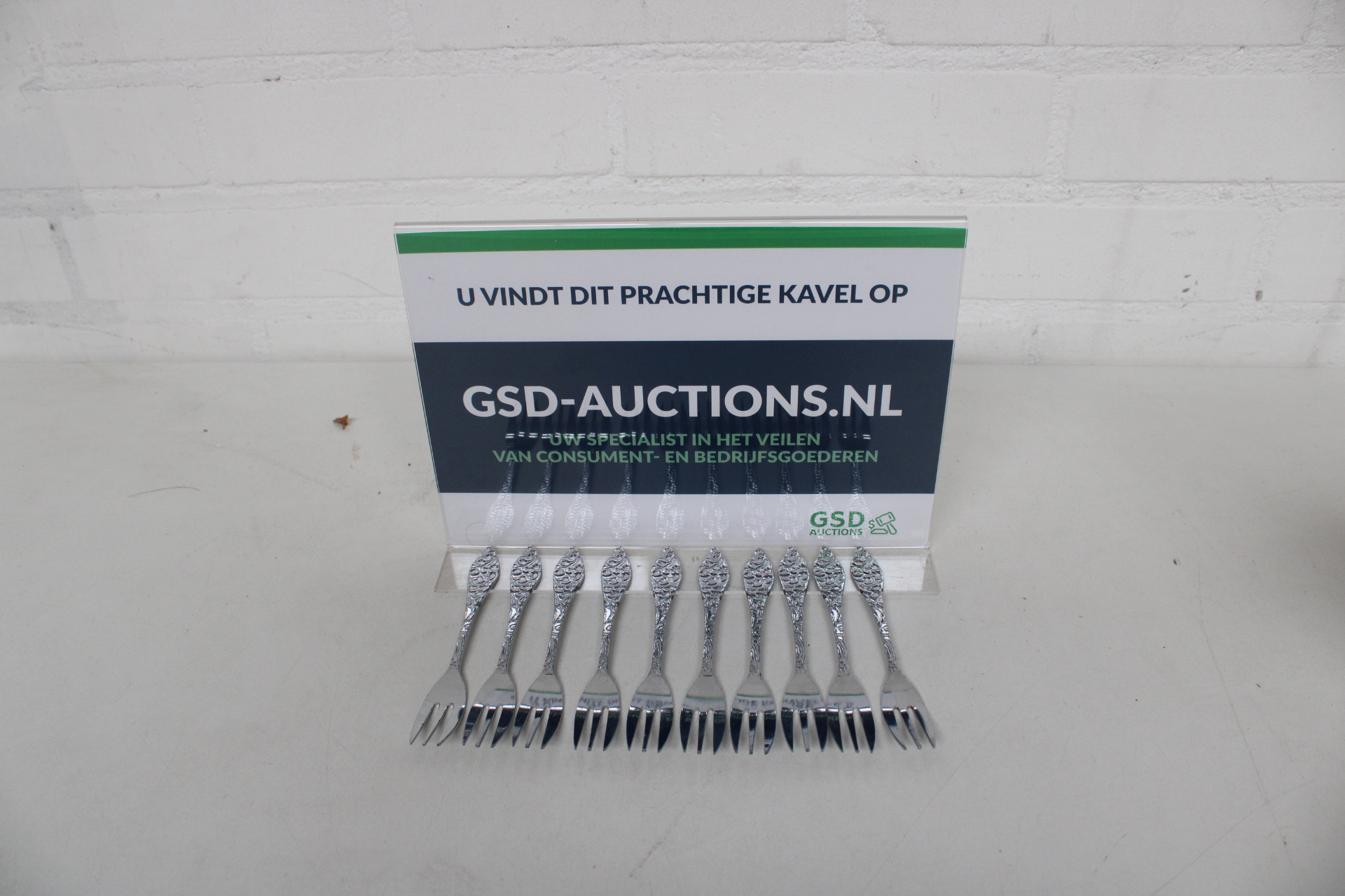 Set van 10 kleine vorkjes met decoratieve handgrepen – kavel bij GSD Auctions, Zoeterwoude