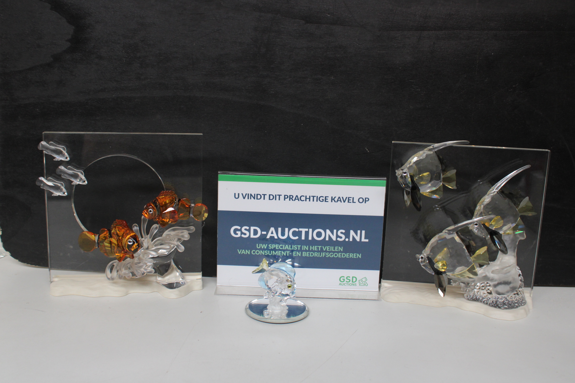 Set vissenbeeldjes van Swarivski – kavel bij GSD Auctions, Zoeterwoude
